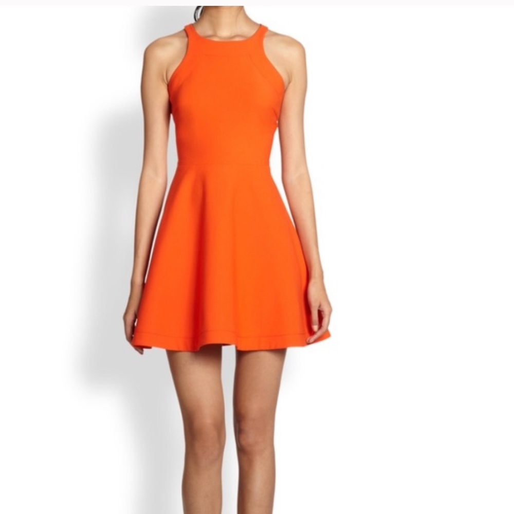 Elizabeth and James Peachy/orange Magdalena dress